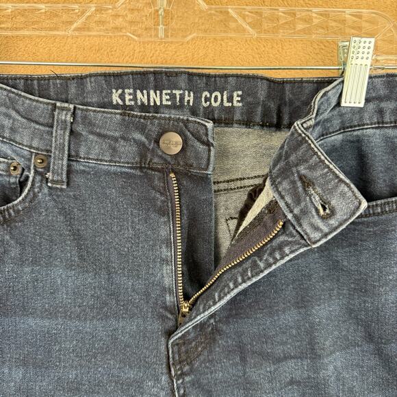 Kenneth Cole Jeans Mens 30x30 Blue Denim Slim Fit Stretch Straight Classic - Picture 4 of 13